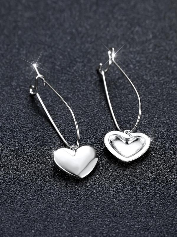 1 Pair Heart Shaped Dangle Earrings, Fashionable Casual Matching Earrings Jewelry for Daily Use, Classic Fashion Accessories for Party