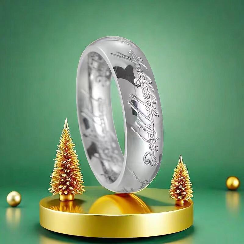 Unisex Magic Engraved Ring - Fade-Resistant Titanium Steel, US Size 6-12 A Perfect Gifts For Lovers, Friends, Boyfriends, Girlfriends, Wife, Husband, Thanksgiving, Independence Day, Holloween, Black Friday, Chrisatmas and New Year    w138