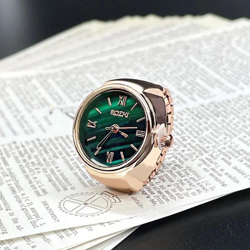 Retro Unisex Green Alloy Adjustable Watch Ring perfect for Gift for Christmas or Anniversary. Men’s ring & Women’s ring. daily casual