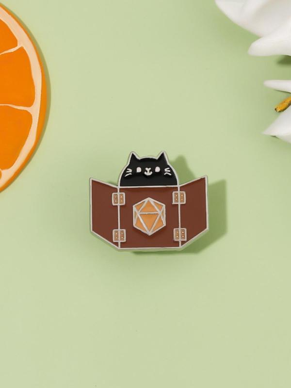 Cute Cartoon Cat Design Brooch,  Fashion Alloy Accessories for Women & Men, Enamel Pin Suitable for Backpacks, Jeans, Scarves, Hats Decoration Fixed Buckle