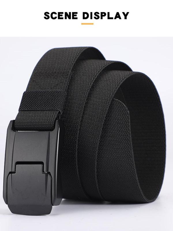 Men's Casual Plain Nylon Belt, Unisex Elastic Belt, Fashion Belt for Party, Daily Clothing Decor, Trendy All-match & Exquisite Belt for Birthday Gift