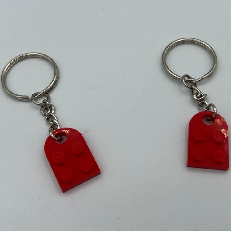 Brick Heart Keychain Set - Matching keychains, Gift Set for Couples, Best Friends - Very High Quality & DURABLE, Genuine, Building Blocks | Valentine's Day | Gifts for Him | Gifts for Her