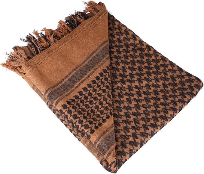 Cotton Scarf Military Shemagh Arab Tactical Desert Keffiyeh Thickened Head Neck Scarf Wrap for Women and Men 43