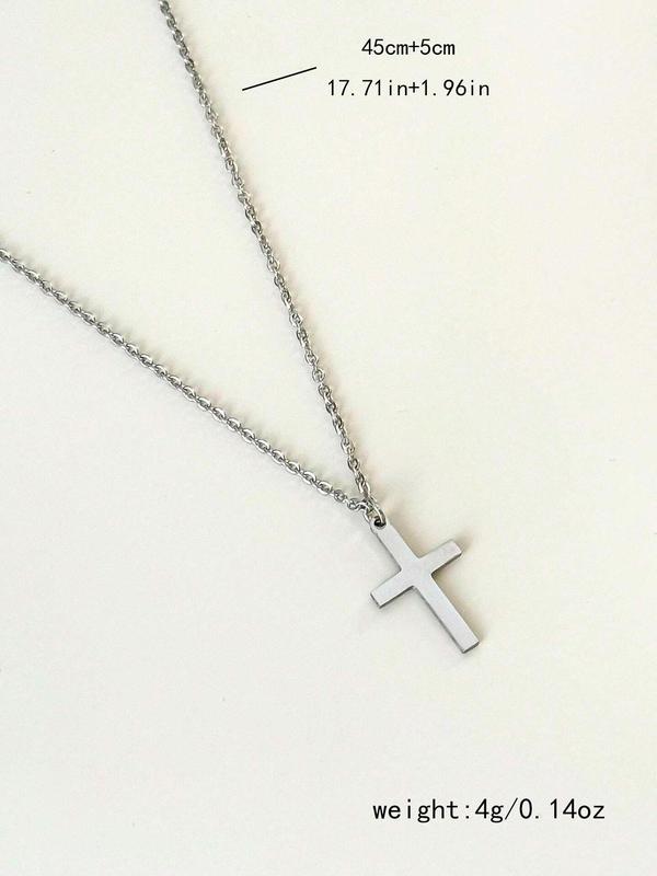 Cross Pendant Necklace for Women,  Fashion Jewelry for Party, Daily Clothing Decor, Trendy All-match & Exquisite Jewelry for Birthday Gift