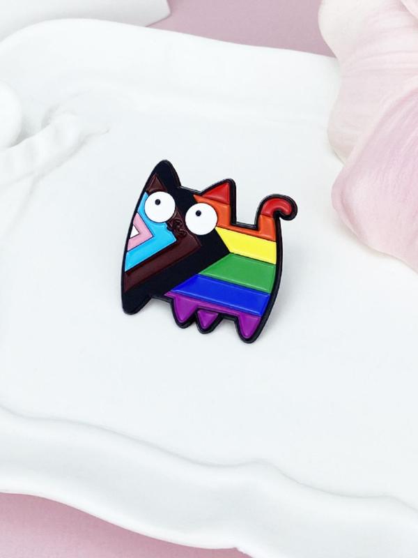 Novelty Cute Cat Design Brooch, Cartoon Animal Design Brooch, Fashion Accessories for Women & Men, Enamel Pin Suitable for Backpacks