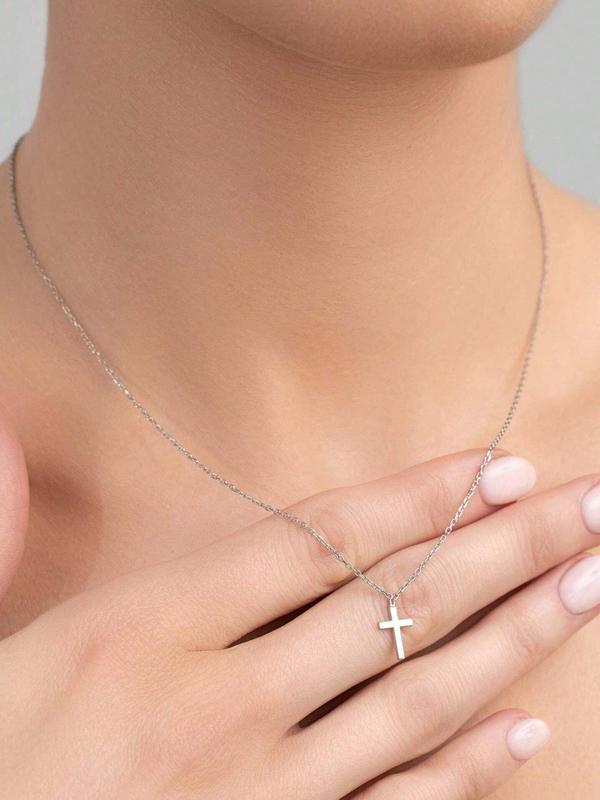 Cross Pendant Necklace for Women,  Fashion Jewelry for Party, Daily Clothing Decor, Trendy All-match & Exquisite Jewelry for Birthday Gift