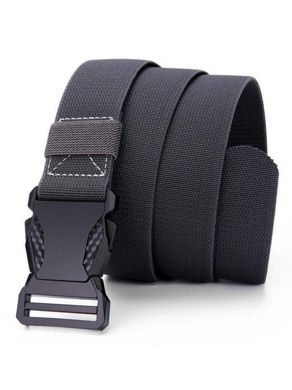 Men's Casual Plain Color Tape Belt, Quick Release Elastic Belt, Fashion Belt for Daily Clothing Decor, Trouser Belt for Men