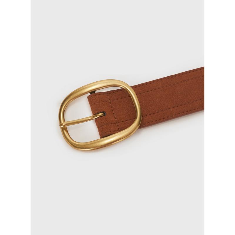 Sunbeam Faux Suede Belt Brown