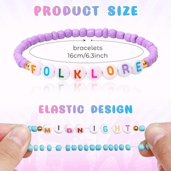 Friendship Bracelet Set 16-Piece Lover Album Tour Folklore Reputation Singer Friendship Musician Gift for Girlfriend and Fans