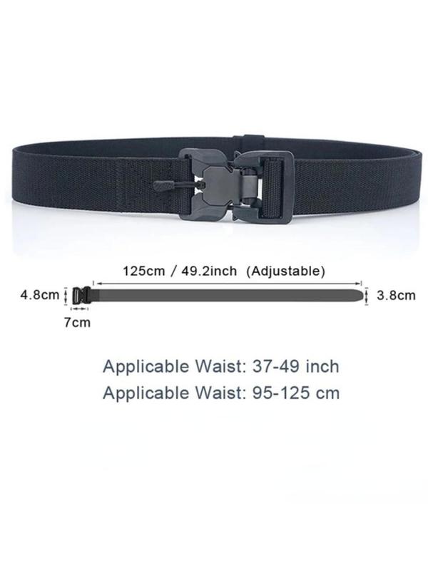 Solid Color Nylon Fashion Tape Belt For Men And Women, Simple Quick Release Buckle Belt, Military Tactical Belt, Daily Clothing Decoration