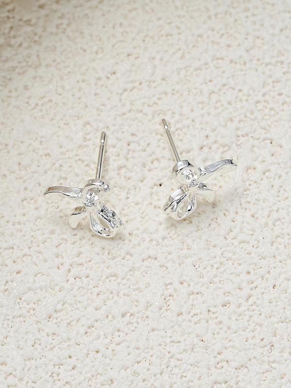 Cute Bow Decor Stud Earrings, Fashionable Summer Jewelry for Women & Girls, Casual Jewelry for Party, Daily Clothing Decor, Trendy All-match & Exquisite Jewelry for Birthday Gift