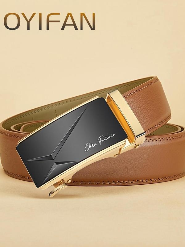 Men's Business Fashion Belt, Automatic Buckle Belt, Casual Waistband for Jeans Trousers, Fashion Belt for Party, Daily Clothing Decor, Trendy Exquisite Belt for Gift