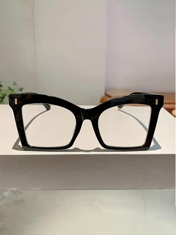 Large Frame Eyeglasses for Everyday Use, Fashion Ombre Leopard Frame Eyeglasses for Women & Men, Fashion Eyeglasses for Work, Daily Clothing Decor, Perfect for Student Daily Use