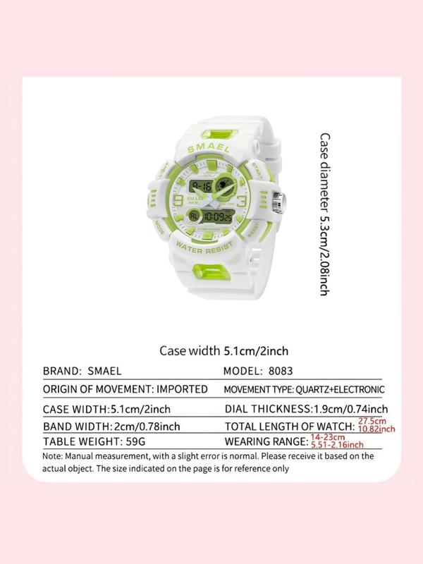 Men's Fashion Digital Watch, Casual Sporty Digital Watch with Luminous Dial & Waterproof Feature, Trendy Multifunctional Watch for Daily Life