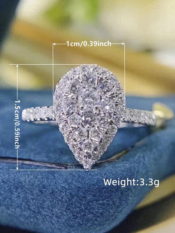 Leaf Design Rhinestone Decorated Ring, Fashion Accessories for Women for Party, Daily Clothing Decor, Trendy All-match & Exquisite Jewelry for Birthday Gift