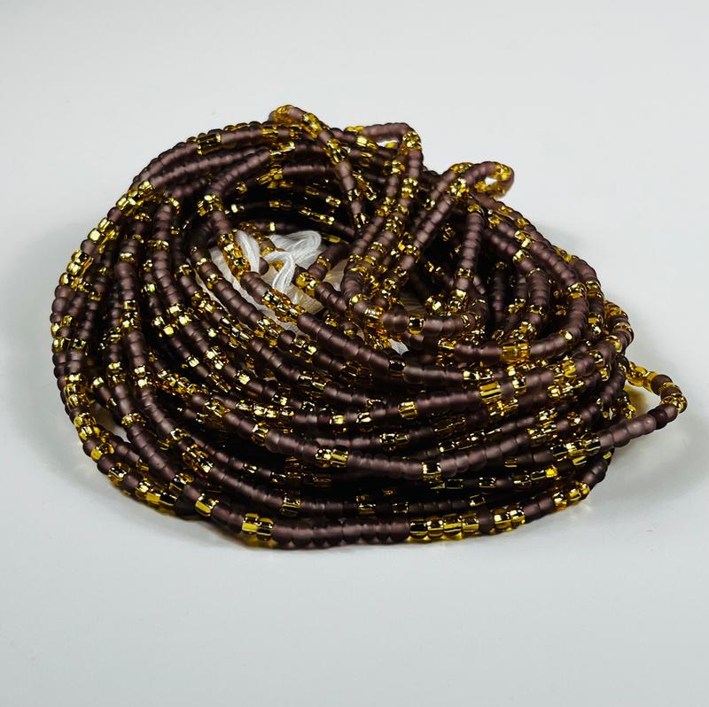 Touch of Gold tie on Waist Beads for all sizes