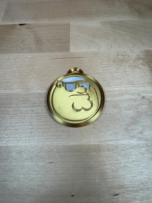 Fort Peter Griffin Medallion Keychain - Inspired by Fortnight - Medallion Co. - Gag Gift - Gift for Fortnight Lovers - Gift for Gamers