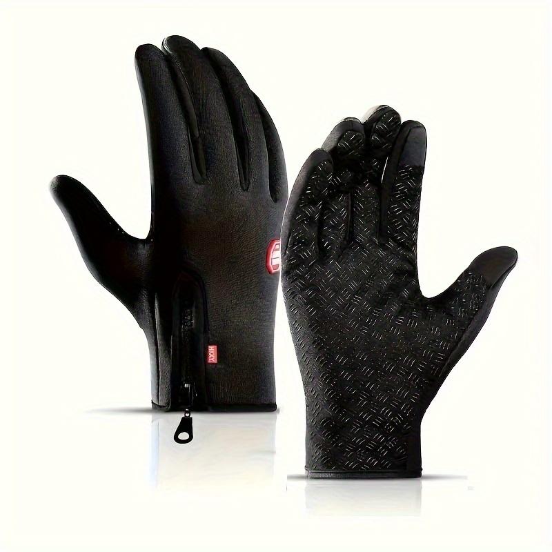 Winter Warmth Men's Coldproof Gloves - Waterproof, Non-slip, Velvet Lined, Index Finger Touch, Perfect for Outdoor Sports, Spring and Winter Fishing, Hiking, Camping, and Cold Weather Activities