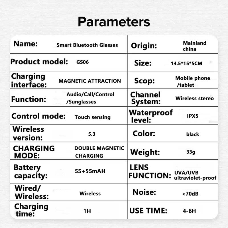 PengTeng Smart Glasses, Fashionable Touch Control Smart Glasses with Audio Call Voice Assistant, Color Changing Lenses Glasses for Men & Women