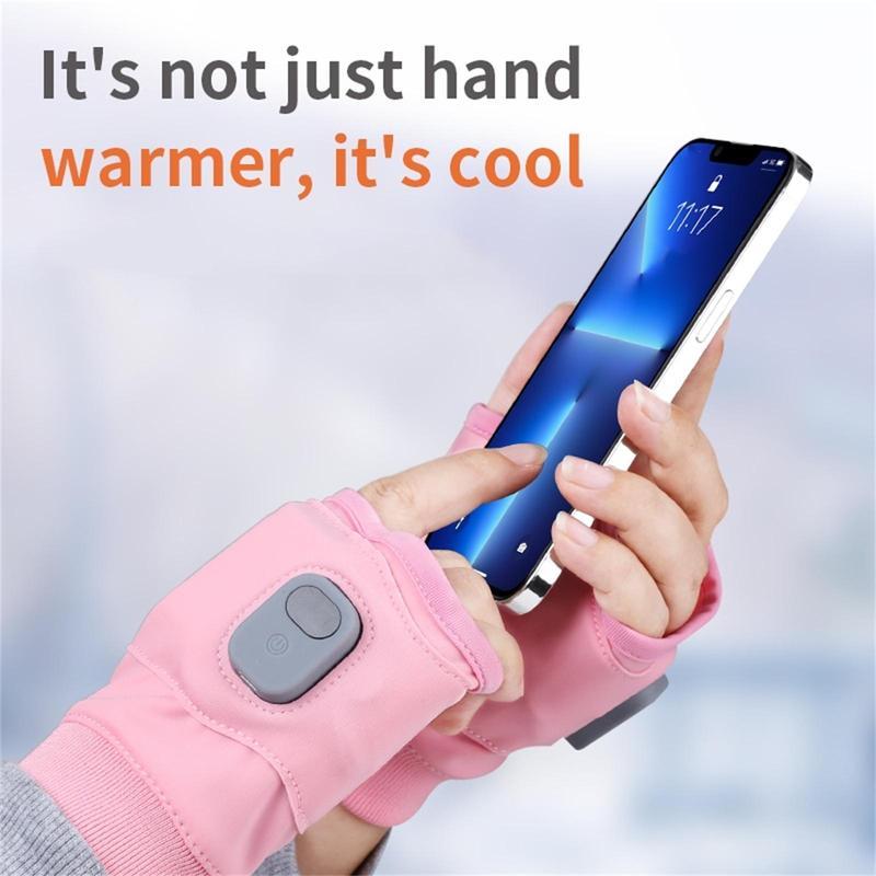 Rechargeable Heated Gloves, Electric FingerlessGloves, UsB Hand Warmer, Winter Warm LaptopGloves,Hand Warmer for Men Women