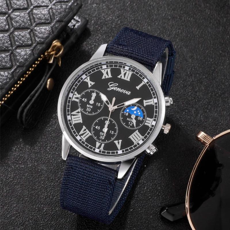 set Men's Casual Quartz Watch & Bracelet Combo Father's day