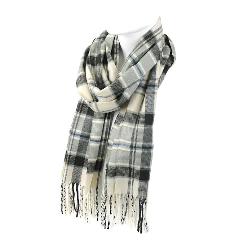 Unisex Plaid Cashmere Feel Winter Scarves