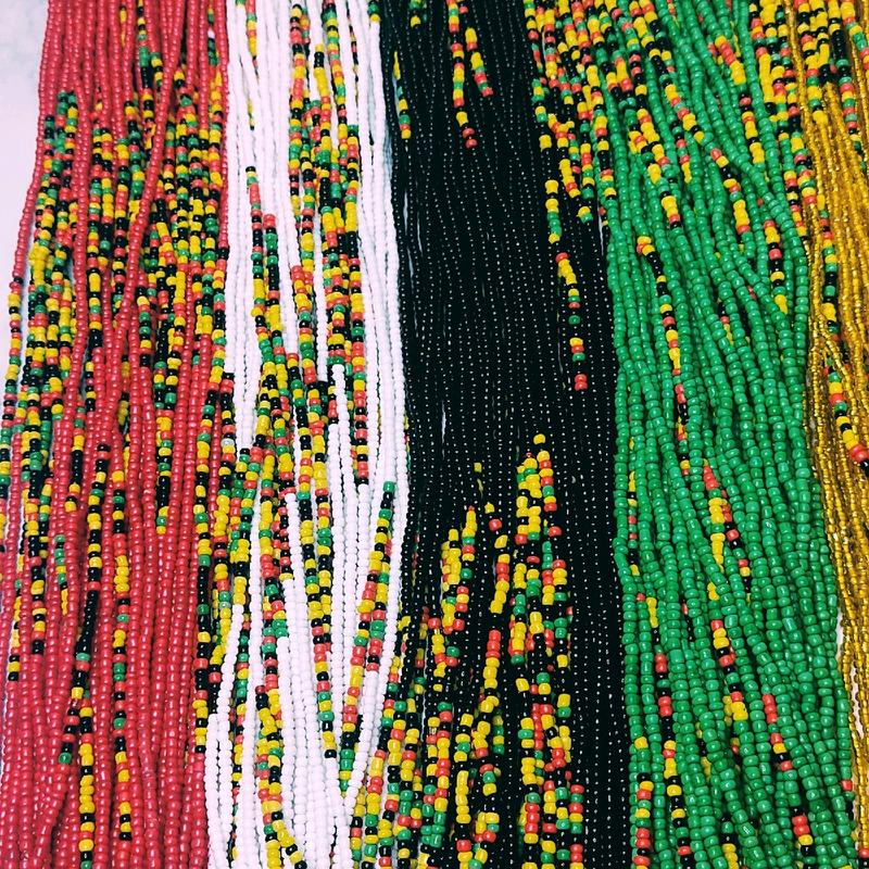 Grab a bag waistbeads,  5 Strands of African Waistbeads Belly Chain, women Body Adormnent  Tie on waistbeads , waistbeads bundle Female Daily. Waist decoration waistbeads detroit