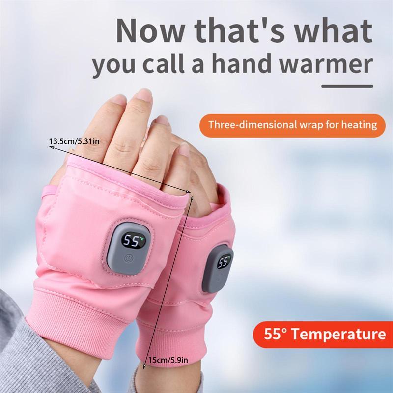 Rechargeable Heated Gloves, Electric FingerlessGloves, UsB Hand Warmer, Winter Warm LaptopGloves,Hand Warmer for Men Women