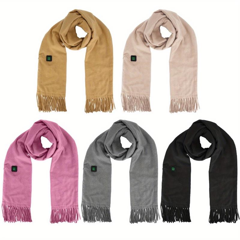 3 Heating Modes Electric Heated Neck Wrap Unisex Soft Warm Scarf for Outdoor Cycling Skiing Skating USB Winter Christmas