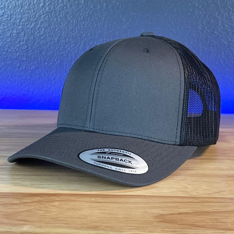 PAWPAW Side Leather Patch Hat Charcoal Black