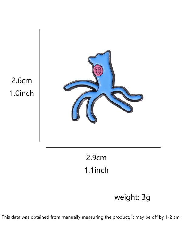 Cartoon Octopus Design Brooch, Animal Design Clothes Brooch, Fashion Accessories for Men & Women