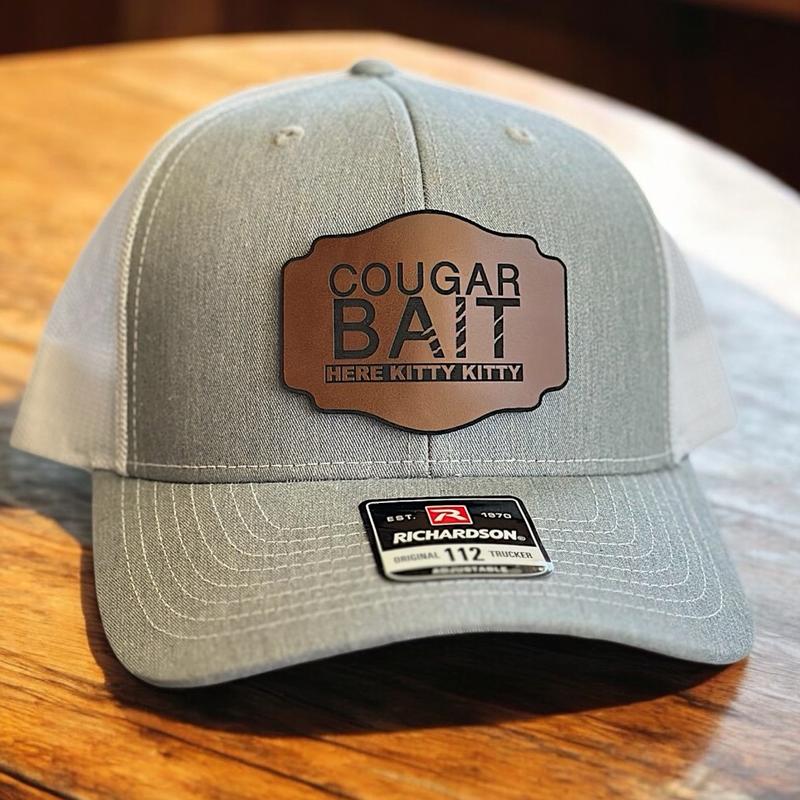 Cougar Bait Leather Patch Hat Walnut