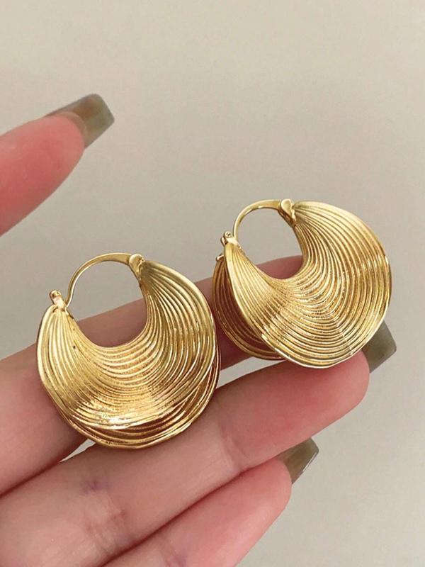 Women's Elegant Spiral Design Hoop Earrings, Fashionable Jewelry for Women for Party, Daily Clothing Decor, Trendy All-match & Exquisite Jewelry for Birthday Gift