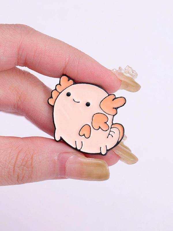 Cute Cartoon Marine Life Design Brooch, Fashion Alloy Badge for Daily Clothing Decor, Trendy All-match & Exquisite Brooch for Birthday Gift