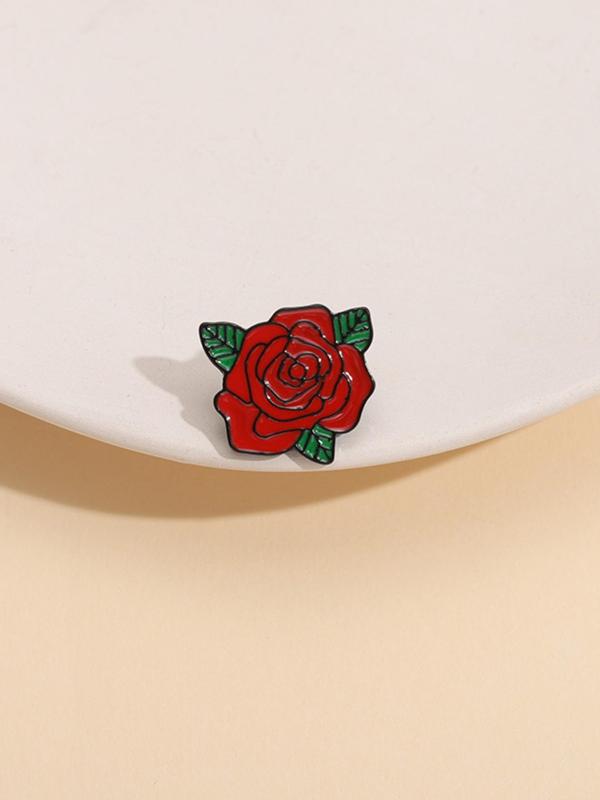 Rose Design Brooch, Fashionable Clothes Accessories for Women & Men for Daily Clothing Decor, Trendy All-match & Exquisite Brooch for Birthday Gift