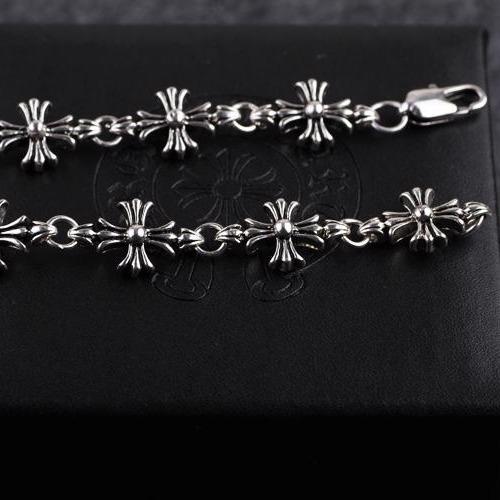 [IFT Jewelry]chrome hearts Bracelet Punk goth StyleNew Cross Retro Bracelet High-end Niche Hand Accessories Iced Out Cross Hearts Iced Out