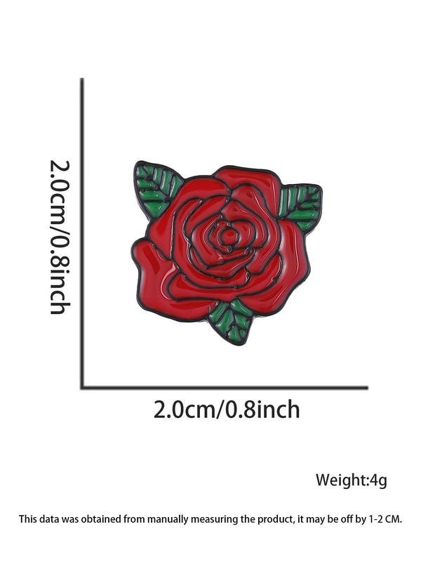 Rose Design Brooch, Fashionable Clothes Accessories for Women & Men for Daily Clothing Decor, Trendy All-match & Exquisite Brooch for Birthday Gift