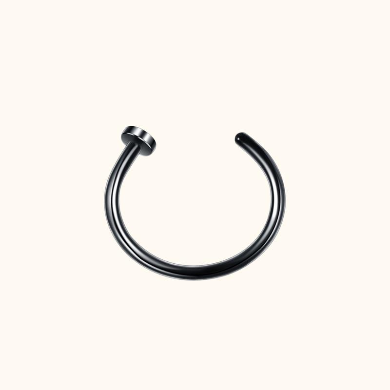 Hammer Nose Ring Hoop Stud