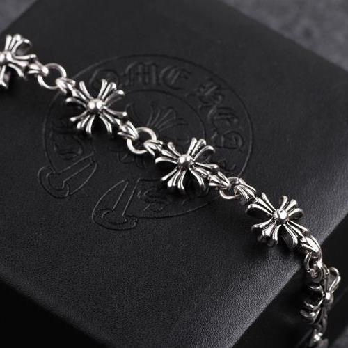 [IFT Jewelry]chrome hearts Bracelet Punk goth StyleNew Cross Retro Bracelet High-end Niche Hand Accessories Iced Out Cross Hearts Iced Out