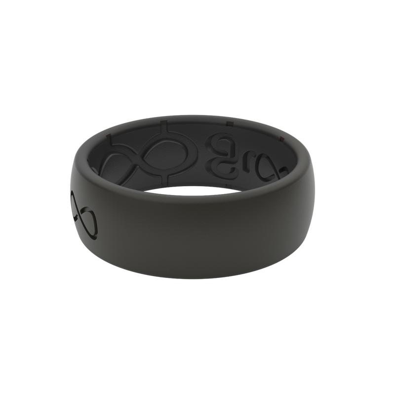 Solid Midnight Black Ring