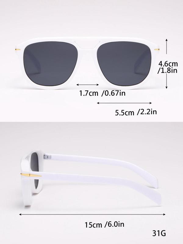 Summer Top Bar Design Sunglasses, New Personality Travel Accessories for Women & Men, Matching Lightweight and Durable for Outdoor Sun Protection Glasses for Daily & Back To School