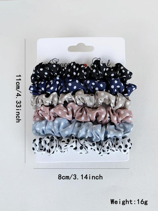 Plain Color Frill Design Satin Hair Tie for Galentineday Gift, Casual Daily Hair Accessories for Women, Cute Ponytail Holder