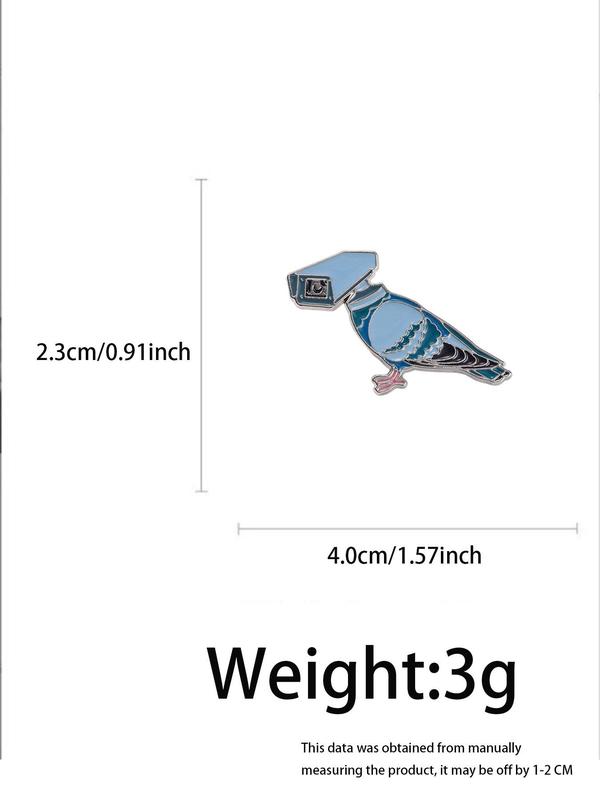 Cute Pigeon Design Brooch, Fashionable Animal Themed Alloy Badge for Daily Clothing Decor, Trendy All-match & Exquisite Accessories for Birthday Gift