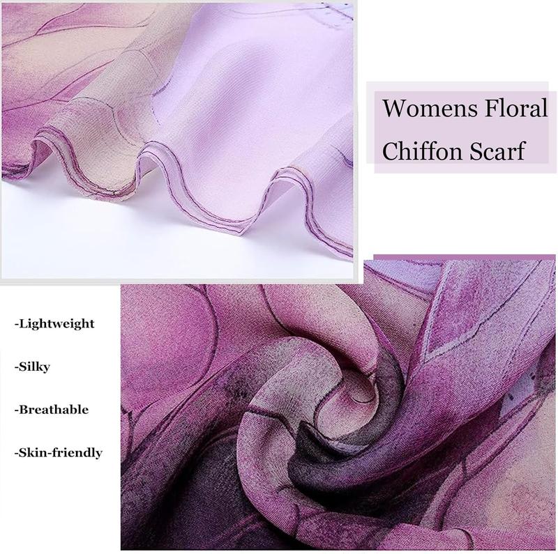 Chiffon Scarfs for Women Lightweight Scarf Shawl Fashion Scarves Sunscreen Shawls for Ladies