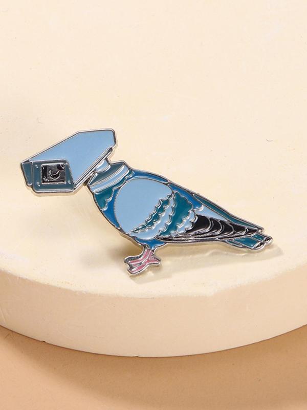 Cute Pigeon Design Brooch, Fashionable Animal Themed Alloy Badge for Daily Clothing Decor, Trendy All-match & Exquisite Accessories for Birthday Gift