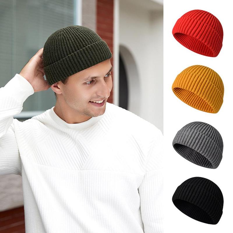 Solid Color Beanie Hat, Autumn & Winter Warm Knitted Hat for Cycling and Skiing, Casual Outdoor Sports Hat for Men & Women, Sports Accessories, Gift for Him, Gifts, Gym Accessories