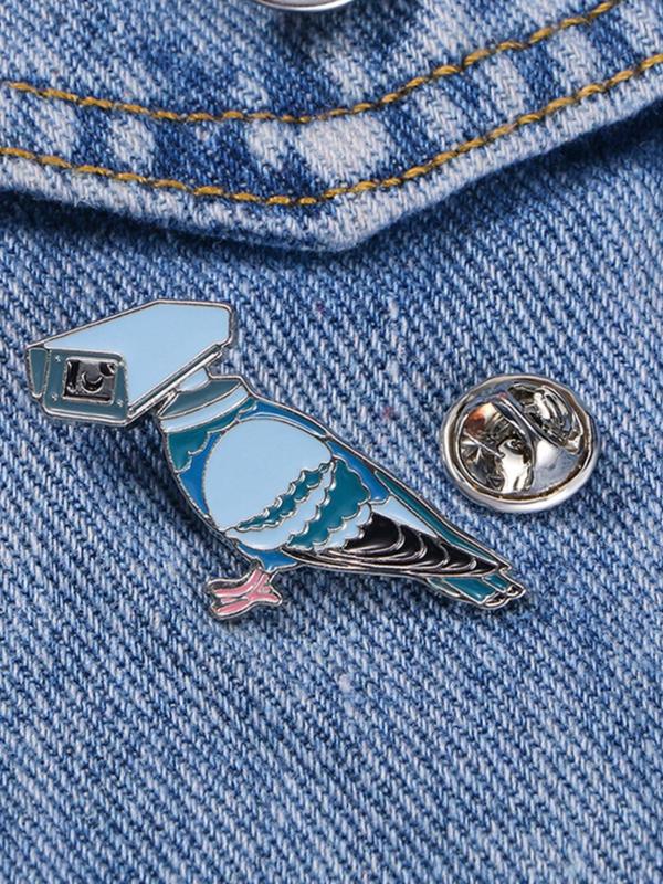 Cute Pigeon Design Brooch, Fashionable Animal Themed Alloy Badge for Daily Clothing Decor, Trendy All-match & Exquisite Accessories for Birthday Gift