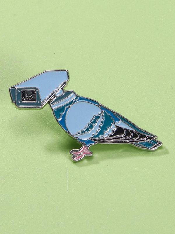 Cute Pigeon Design Brooch, Fashionable Animal Themed Alloy Badge for Daily Clothing Decor, Trendy All-match & Exquisite Accessories for Birthday Gift