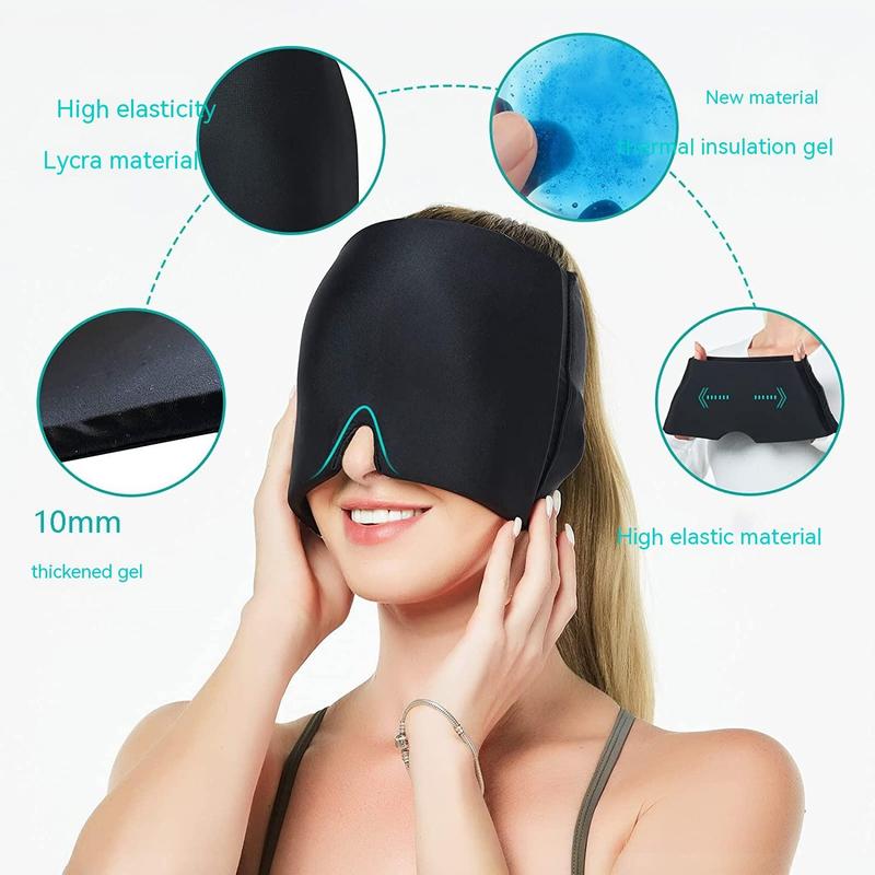 Ice Pack Headband, 1 Count Ice Compress Headband, Cold Compress Headband, Stress and Tension Relief Migraine Ice Head Wrap, Headband Ice Pack for Head & Face, Face Ice Pack, Eye Care Ice Pack