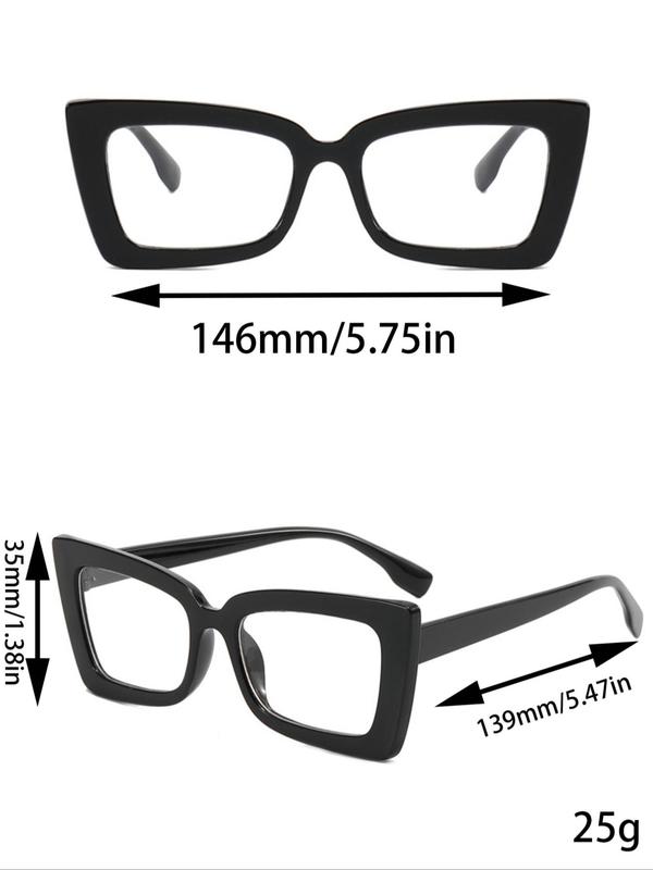 Trendy All-match Car Eye Frame Eyeglasses for Spring, 1 Pair Fashion Eyeglasses for Women for Everyday Use, Travel Accessories